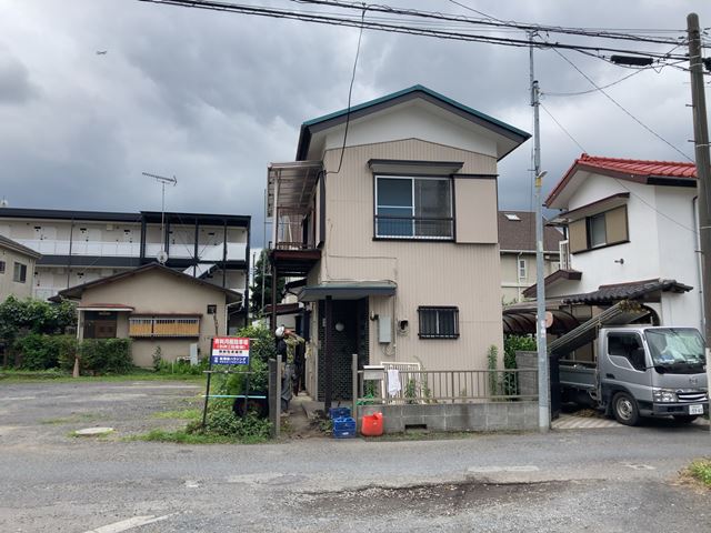 木造2階建て家屋解体工事(神奈川県南区相模台)　工事中の様子です。
